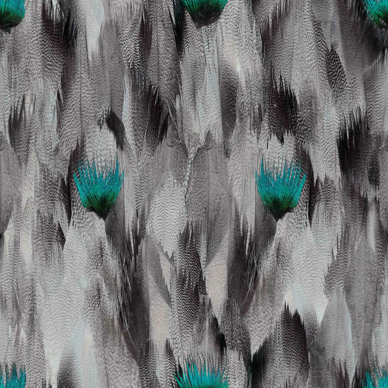 Mineheart Wallpaper Natural Feathers Tapete A3 Muster grün