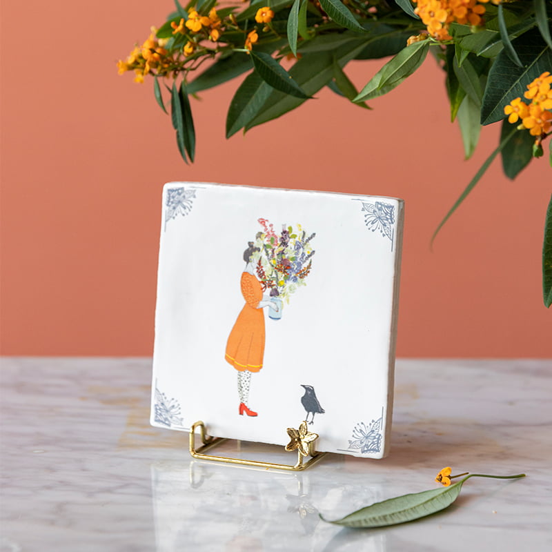 Storytiles Tile holders Golden Holdie Flower Halter Gold Blume