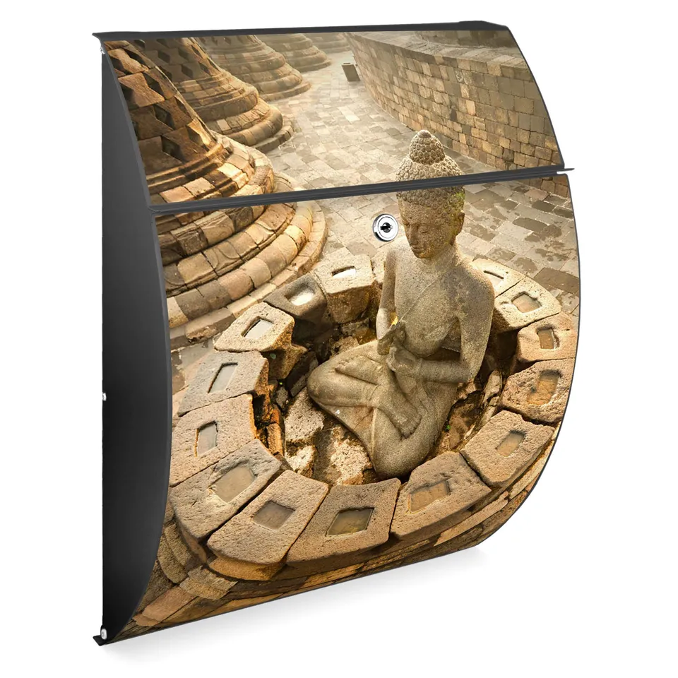 Banjado Riviera Briefkasten Anthrazit Sitzender Buddha A4