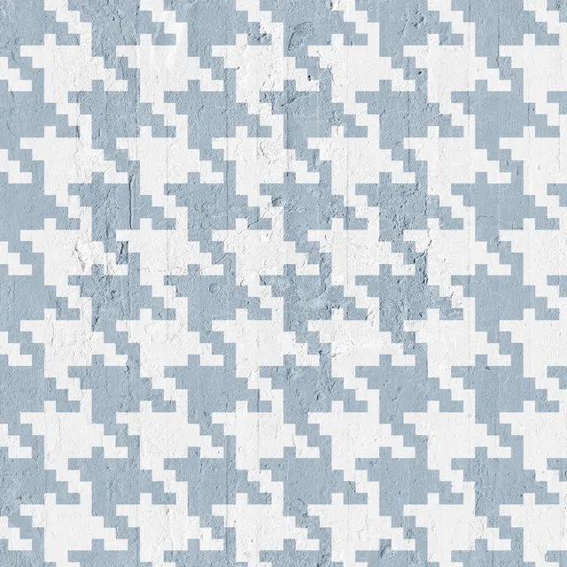 Mineheart Navy Pied De Poule Tapete Vlies 52cmx10m blau