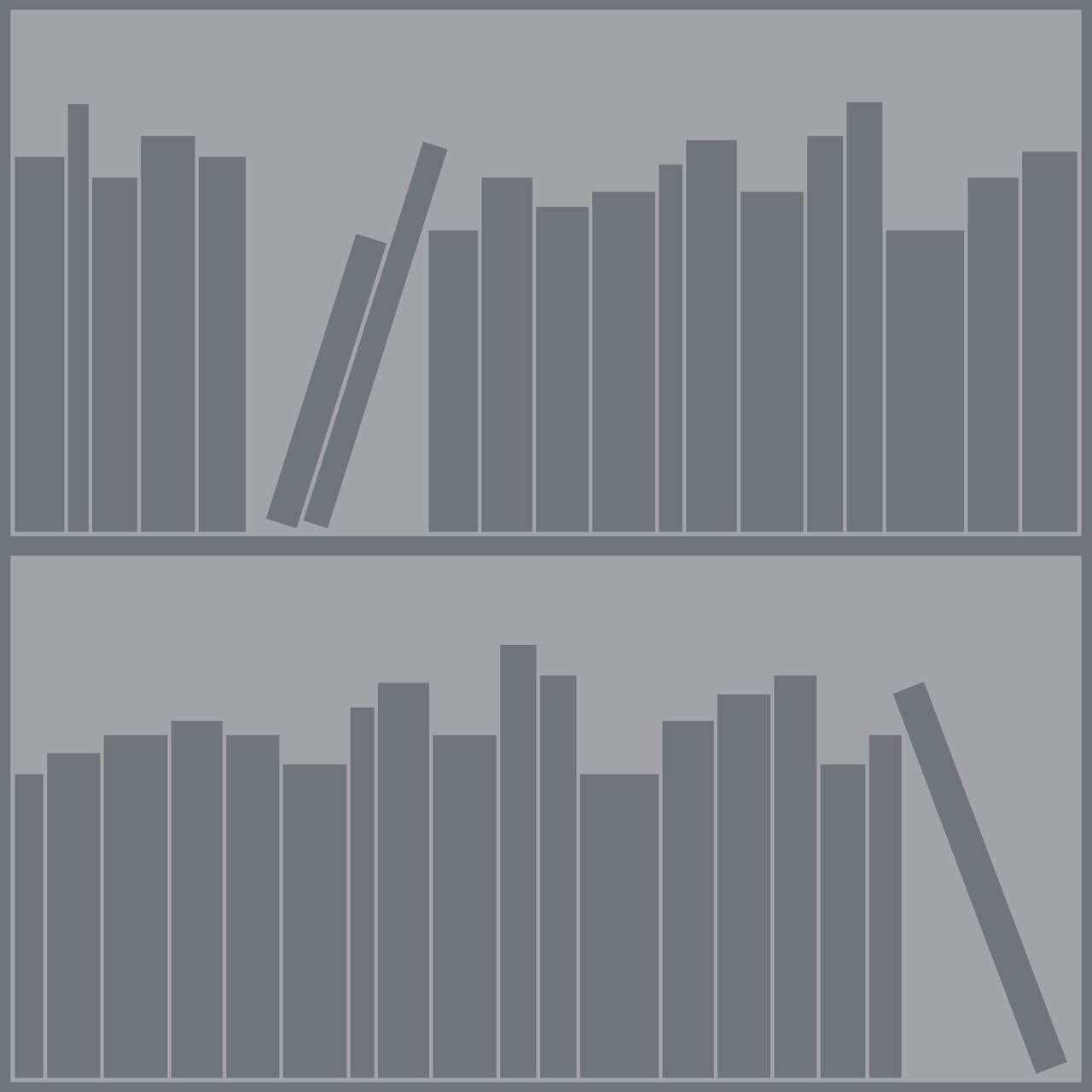 Mineheart Wallpaper Tonal Grey Bookshelf Tapete Rolle grau