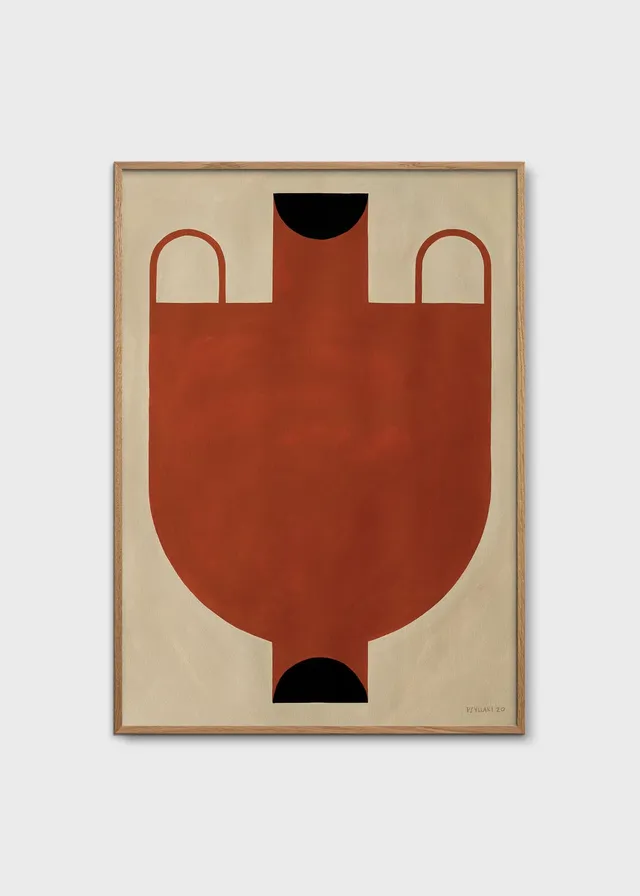 The Poster Club Art Prints Silhouette Of A Vase 06 Poster 40x50 cm beige