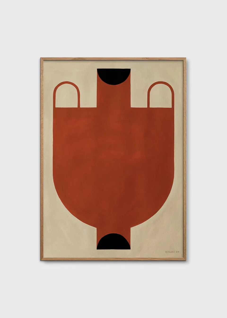 The Poster Club Art Prints Silhouette Of A Vase 06 Poster 40x50 cm beige