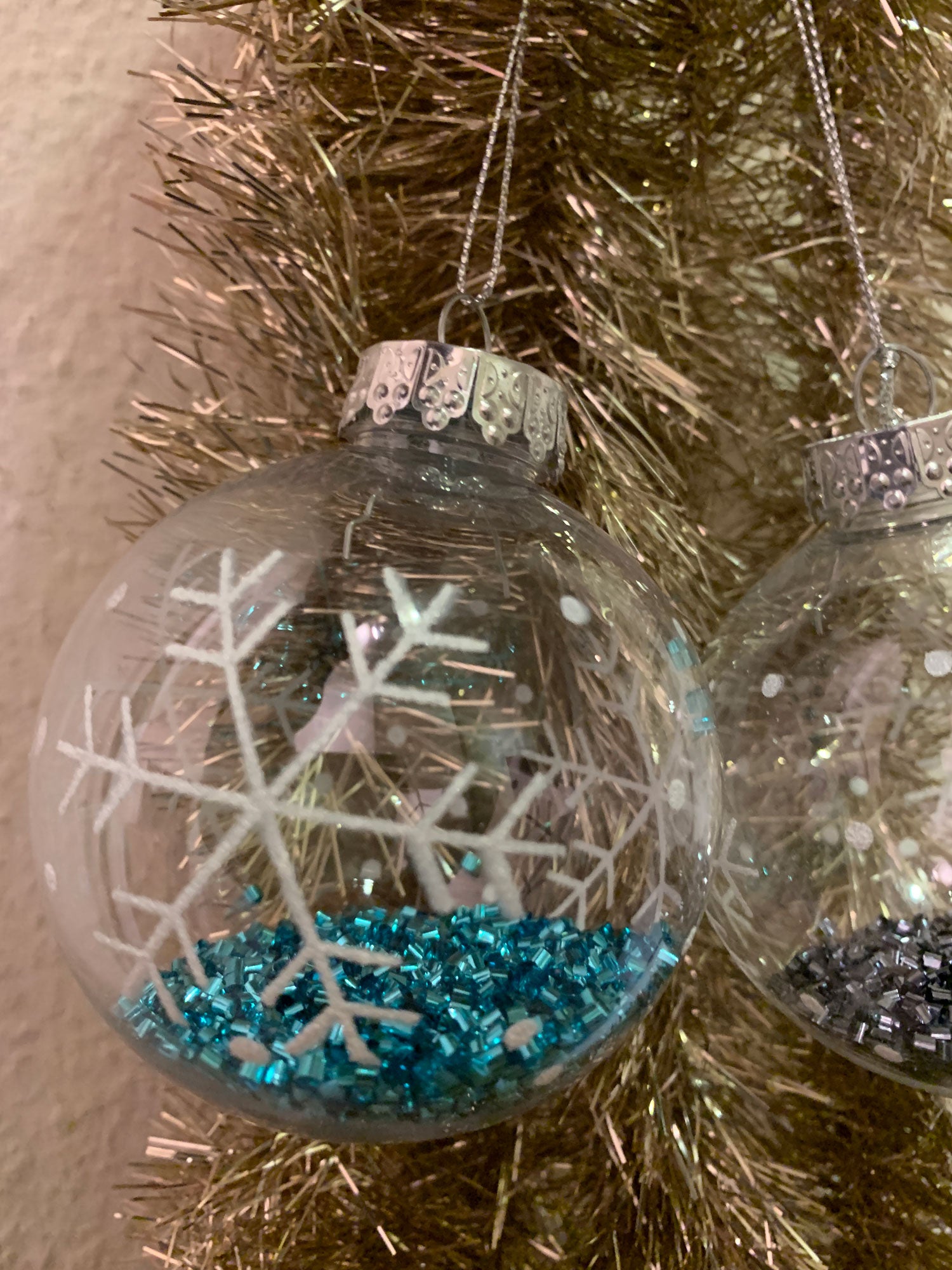LS-LebenStil Weihnachtskugeln 8cm Klar 3er bruchsicher