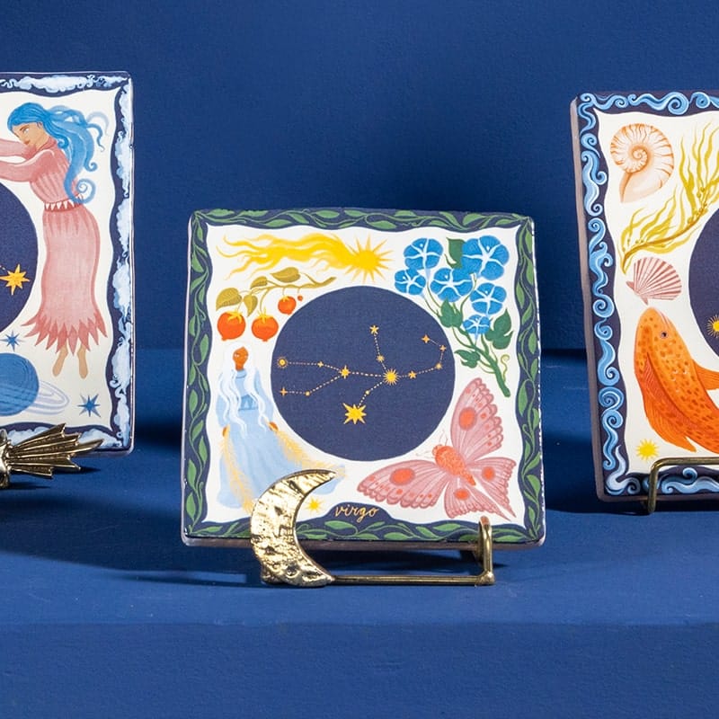 Storytiles Tile Holders Golden Stand Moon Fliesenständer Gold