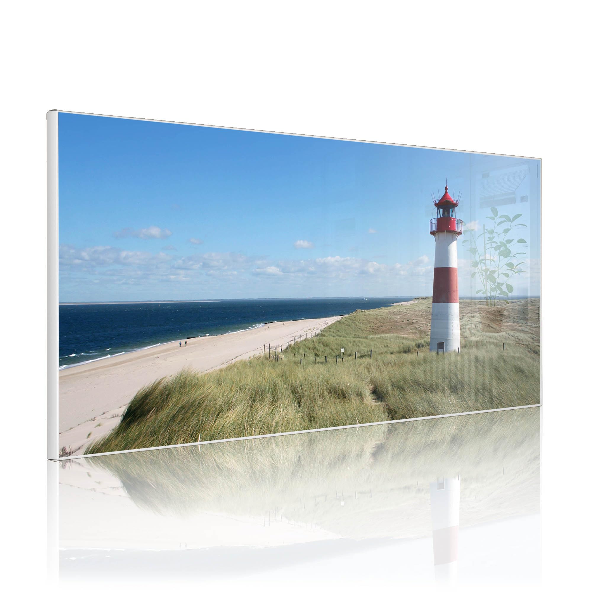 Banjado Magnettafel Leuchtturm 78x37cm weiß Metall