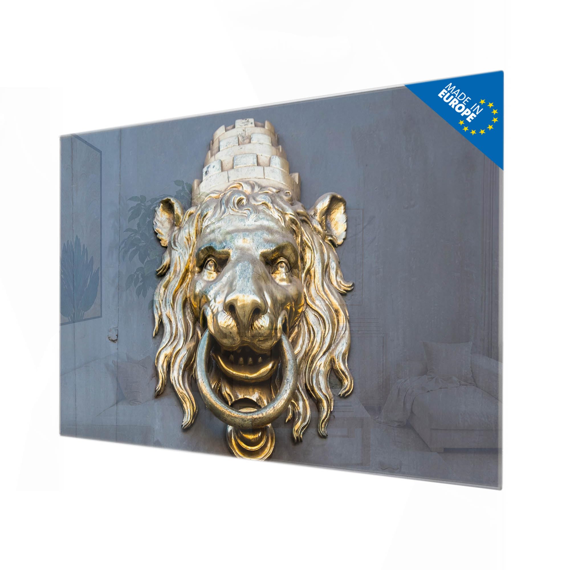 Banjado Magnettafel Türklopfer Löwe Magnetboard 120x80 cm