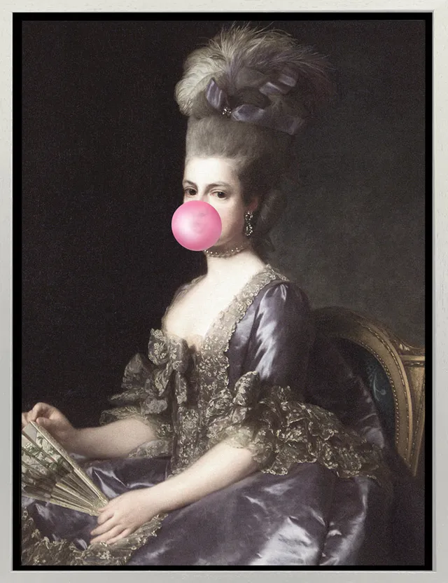 Mineheart Bubblegum Portrait 6 Leinwandbild Rosa 40x50cm