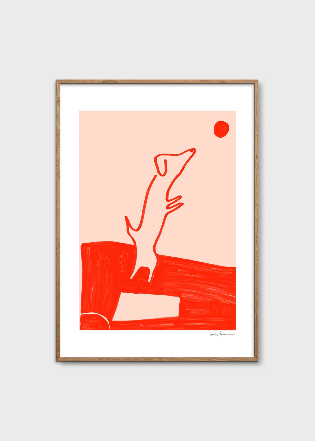 The Poster Club Art Prints Divertissement Poster A4 rot beige