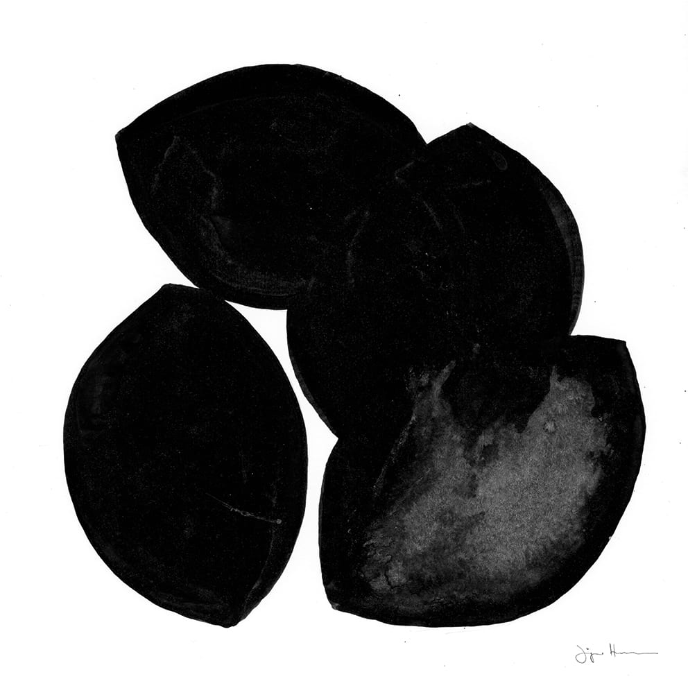 The Poster Club Art Prints Leaves VII Poster 50x50 cm schwarz