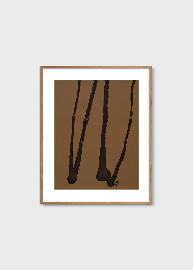 The Poster Club Abstract Man No. 02 Kunstdruck 40x50 Braun