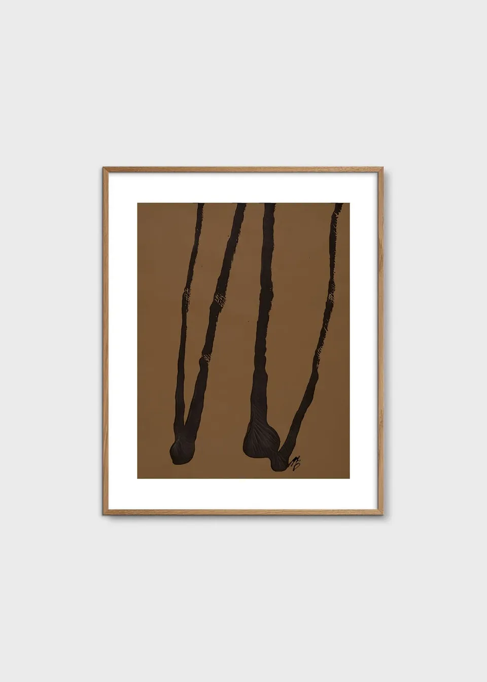 The Poster Club Abstract Man No. 02 Kunstdruck 40x50 Braun