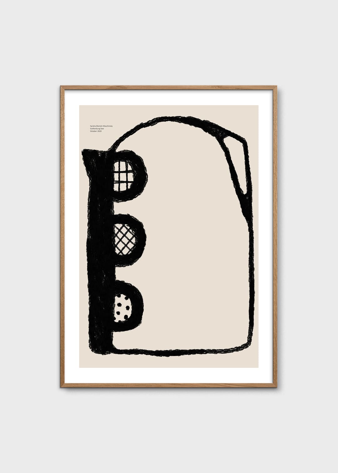 The Poster Club Art Prints Form Poster 30x40 cm Beige Schwarz