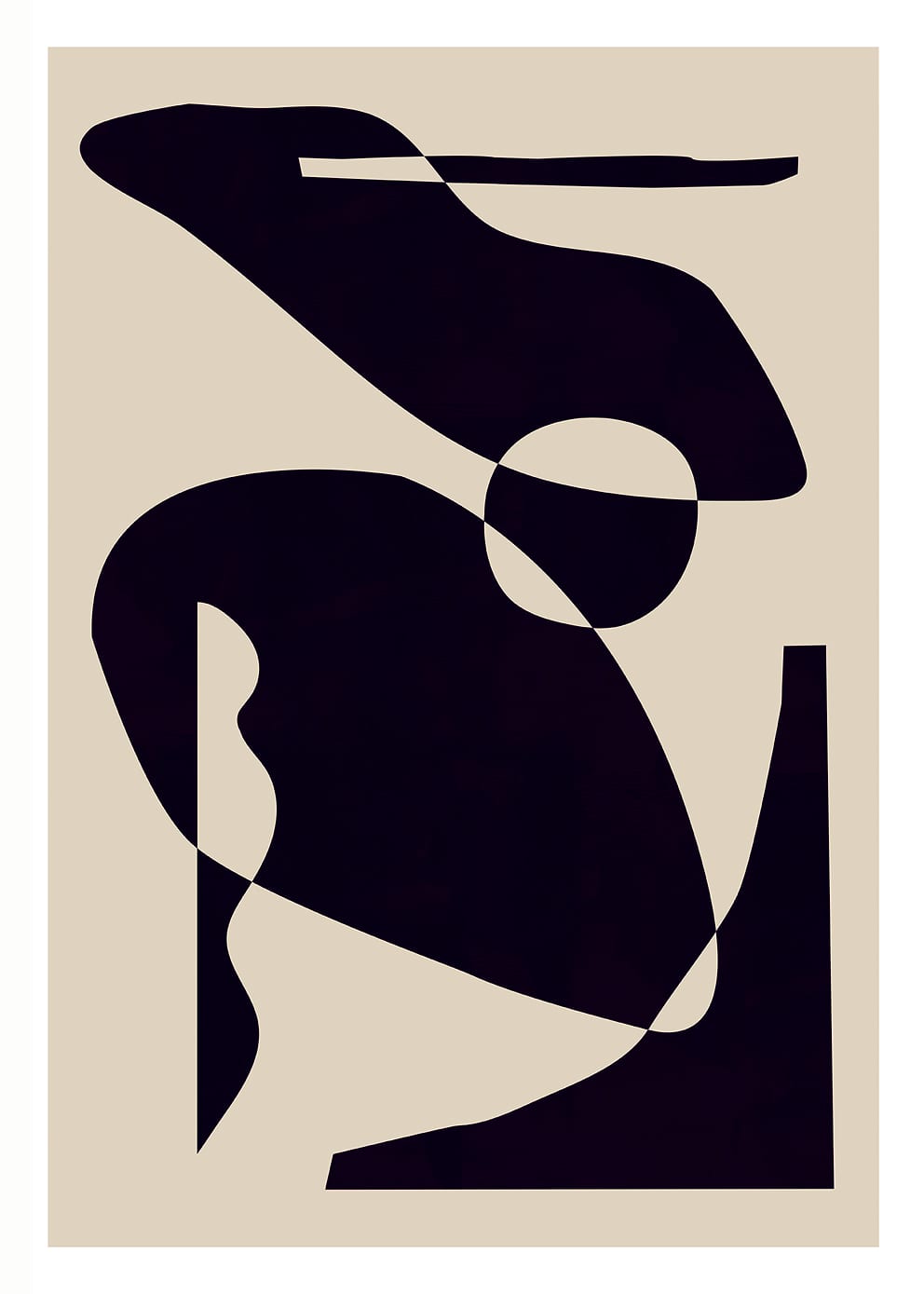 The Poster Club Contrasts 08 Kunstdruck 30x40 cm beige