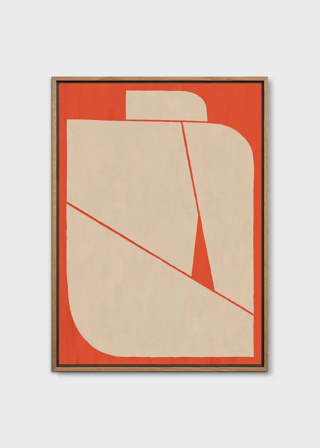 The Poster Club 3PM Leinwand 30x40 gerahmt beige-orange