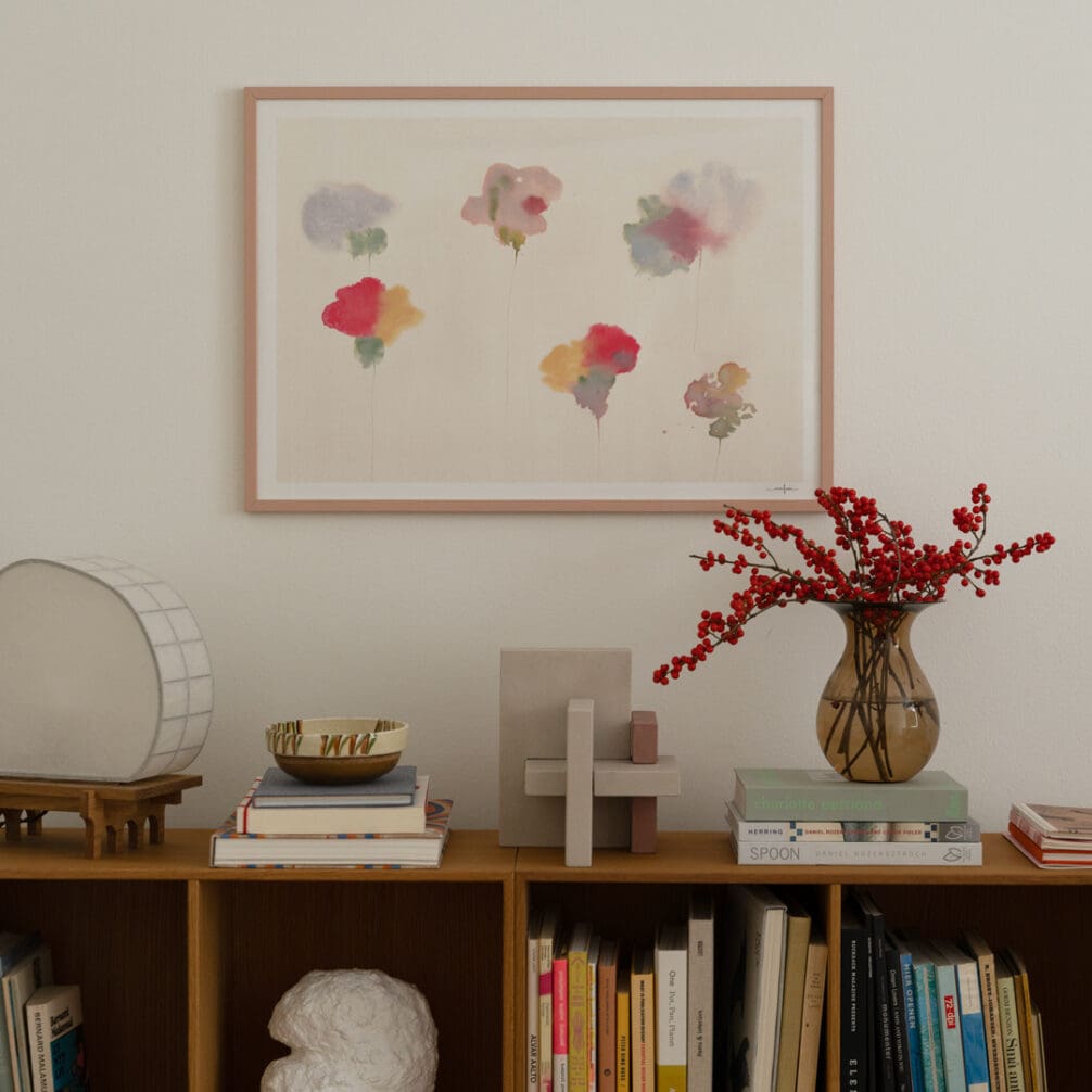The Poster Club Sketch of Flowers 02 Poster 30x40 cm Lila