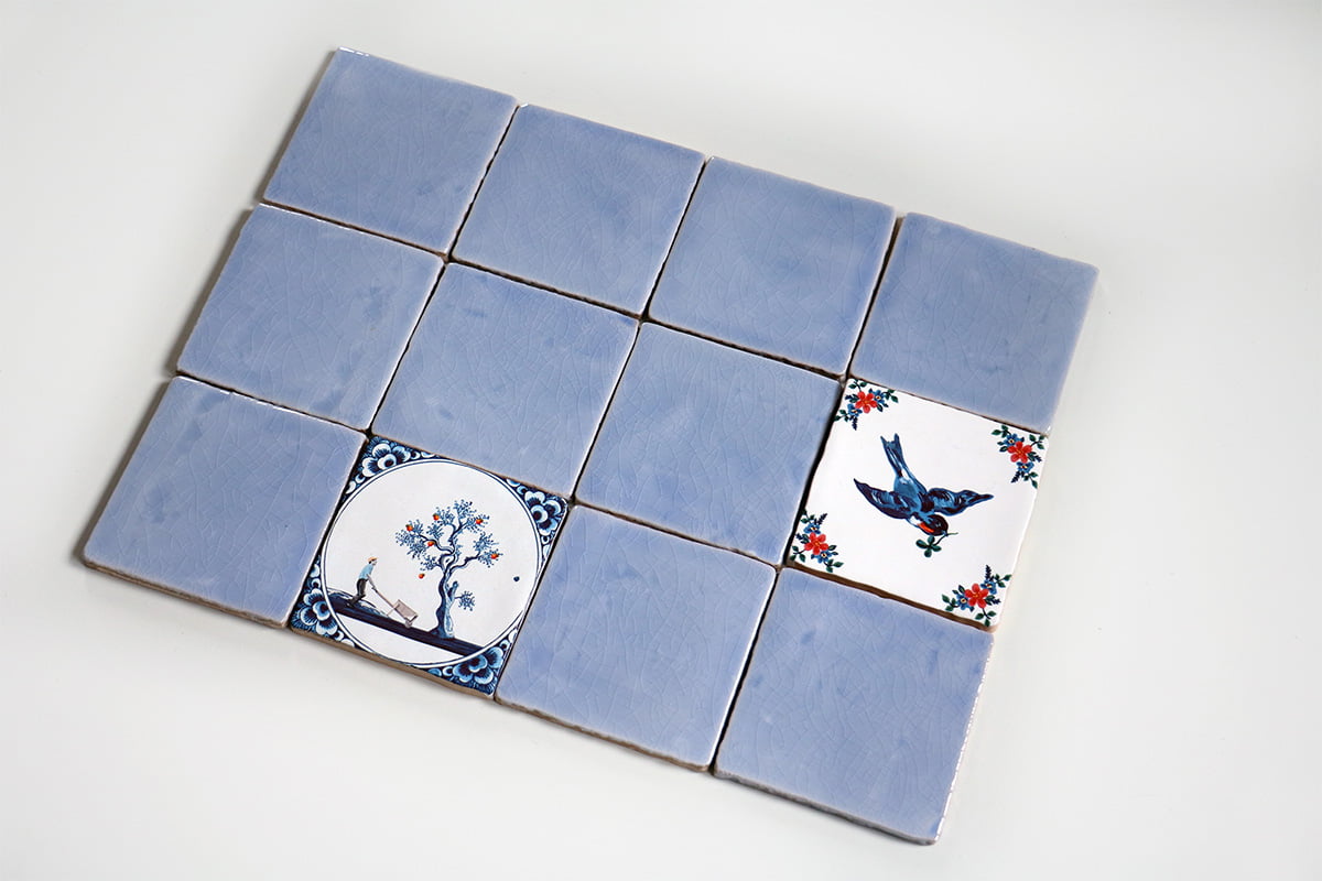 Storytiles Plain Helder Zeeblauw Fliese Blau 10x10 cm