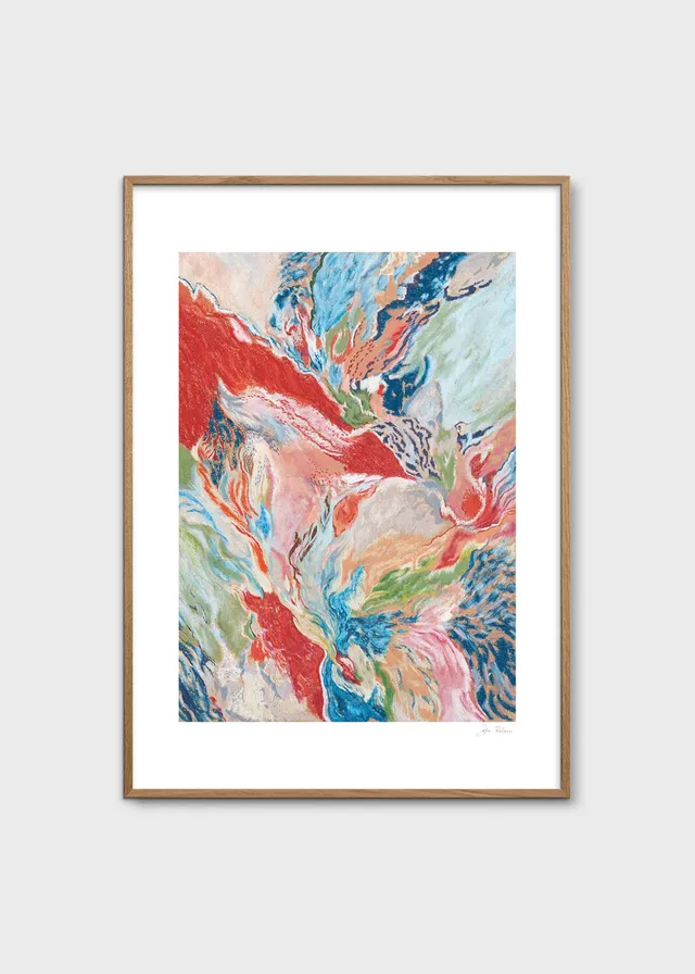 The Poster Club Venation Poster abstrakt 30x40 cm blau grün