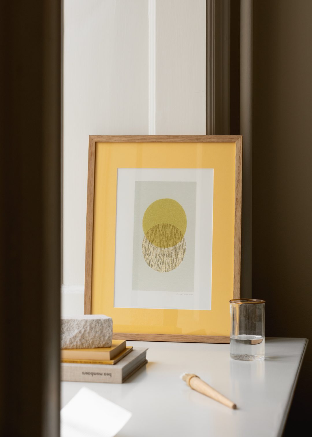 The Poster Club Long Sun Kunstdruck A4 gelb geometrisch