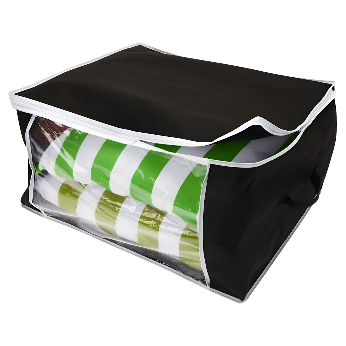 LS-LebenStil Unterbettkommode Schwarz 60x35x40cm Stoff