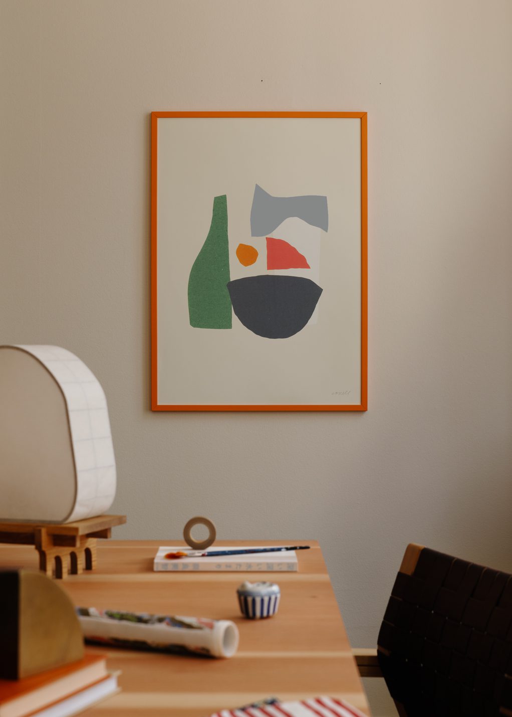 The Poster Club Ramen Shop Kunstdruck A4 geometrisch bunt