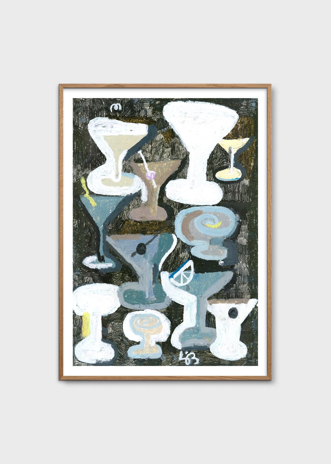 The Poster Club Art Prints Martinis Poster 30x40 cm schwarz