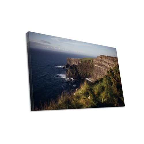 Hustling Sharks Wandbilder Felsküste mit Meeresblick Leinwand 40x30