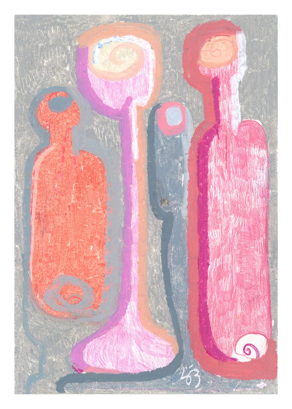 The Poster Club Art Prints Pink Tableware Poster A4 rosa