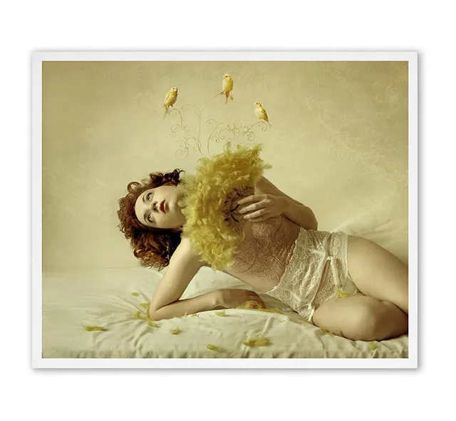 Mineheart Tranquilize Leinwandbild Weiß 83,9x68,6cm