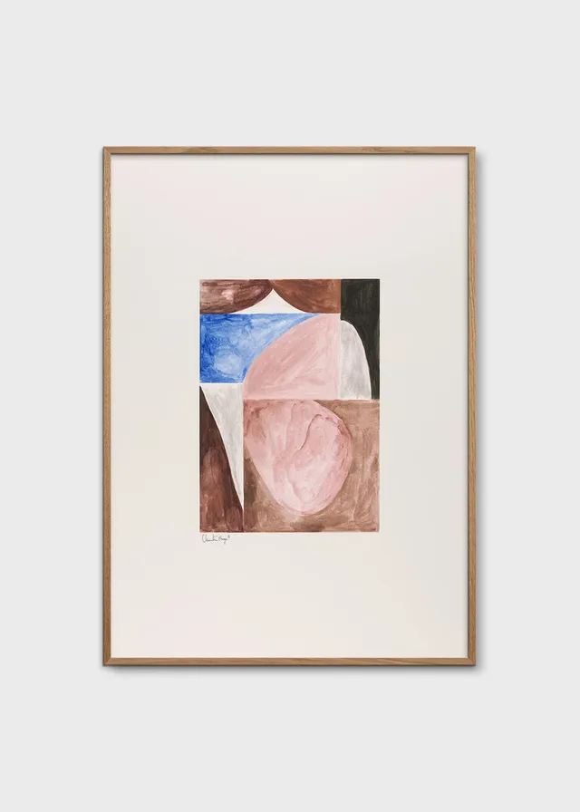 The Poster Club Shapes 01 Kunstdruck A4 blau rosa