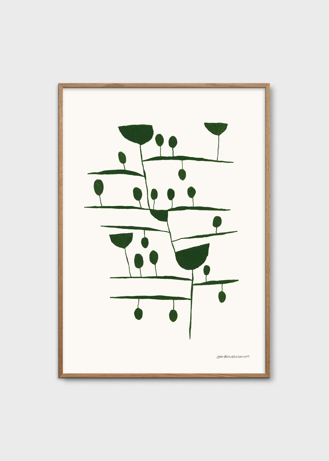 The Poster Club Totem Poster 30x40 cm abstrakt grün weiß
