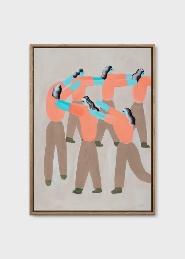 The Poster Club Follow My Path Leinwand 30x40 cm blau