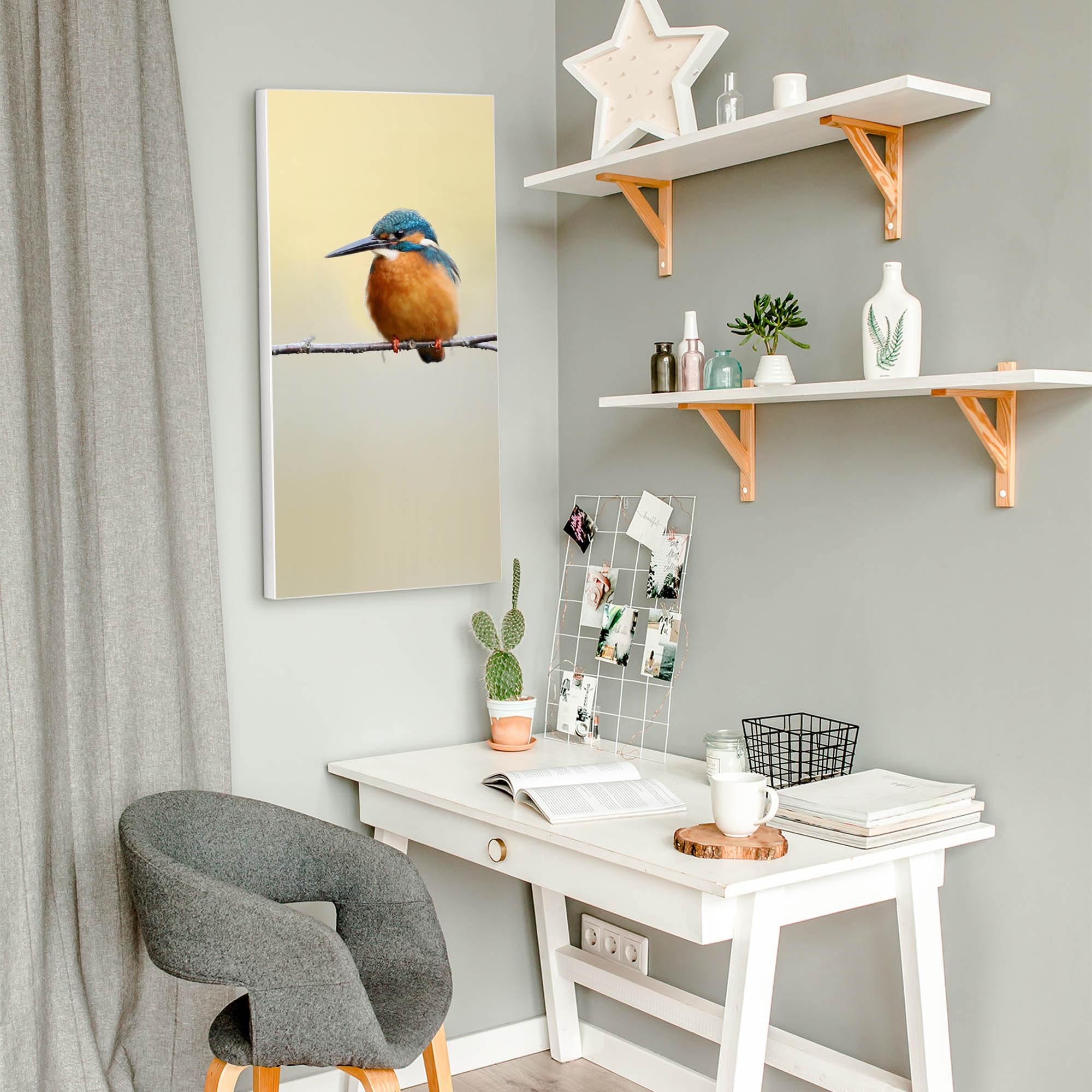 Banjado Magnettafel Pause 37x78 cm Magnetwand Metall weiß