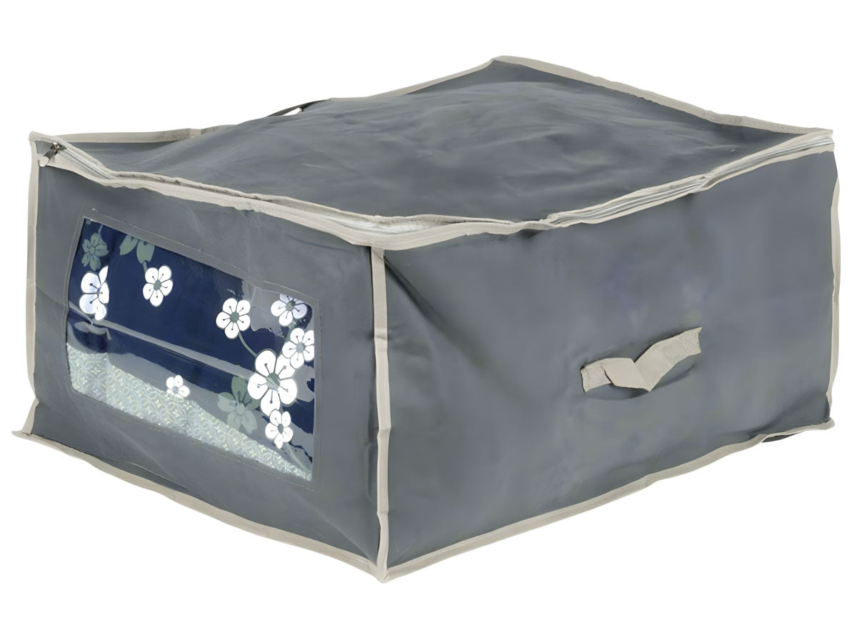 LS-LebenStil Möbel & Wohnen XL Unterbettbox grau 60x45x30cm Vlies
