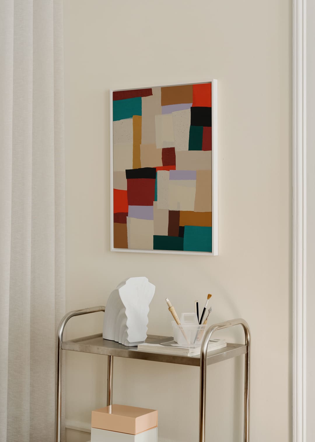 The Poster Club Fields Leinwand 30x40 cm beige