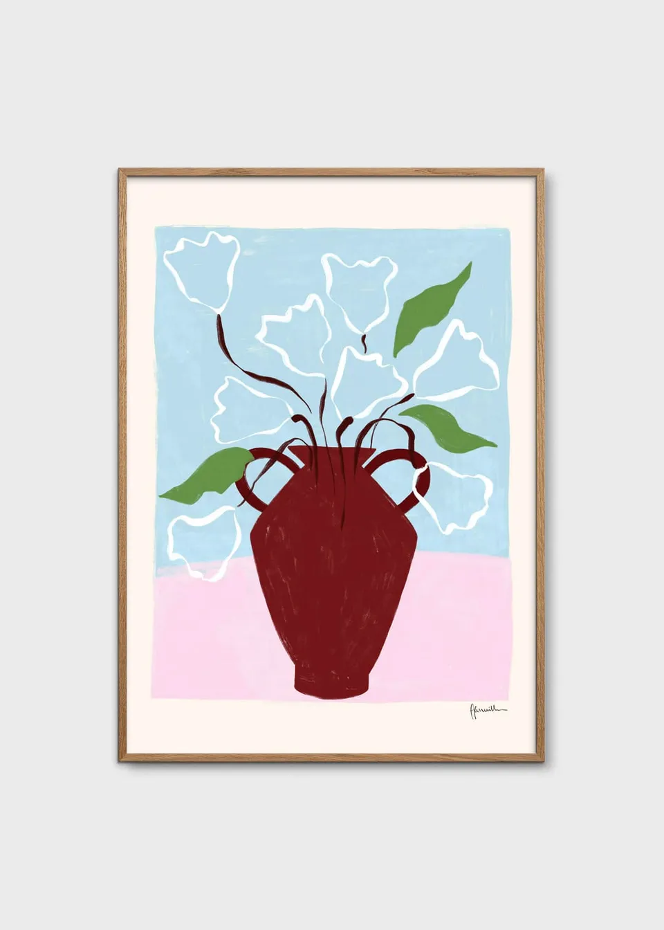 The Poster Club Art Prints White Roses Poster A4 floral