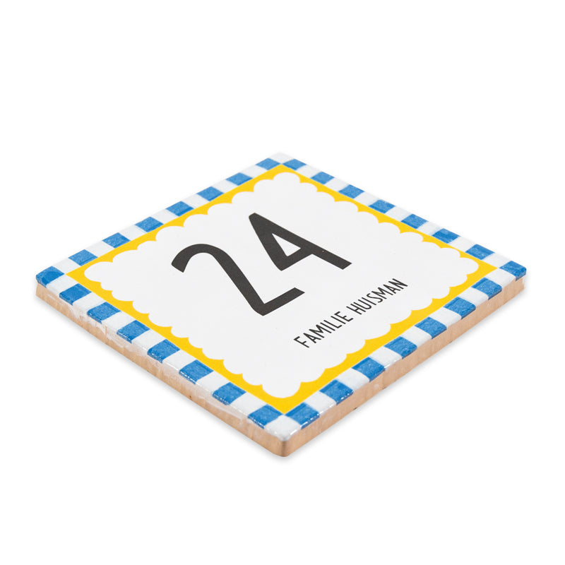 Storytiles Delft Blue Brightly colored Hausnummer Fliese 10x10