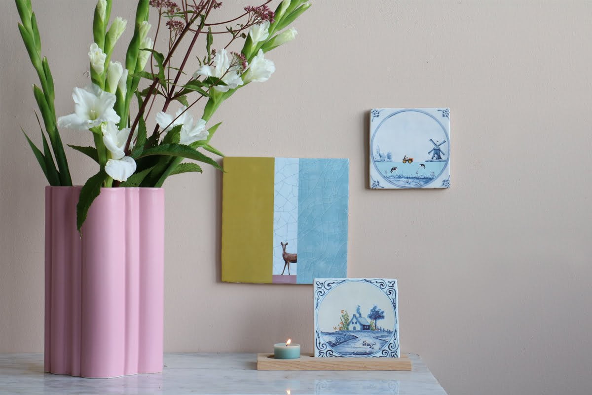 Storytiles Delft Blue Huisje Fliese 10x10 cm Zuhause Motiv