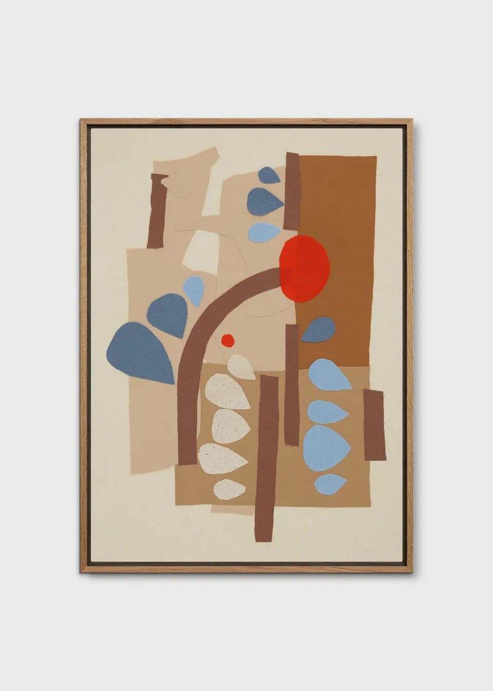 The Poster Club Art Prints Leafy Leinwand 30x40 beige-blau