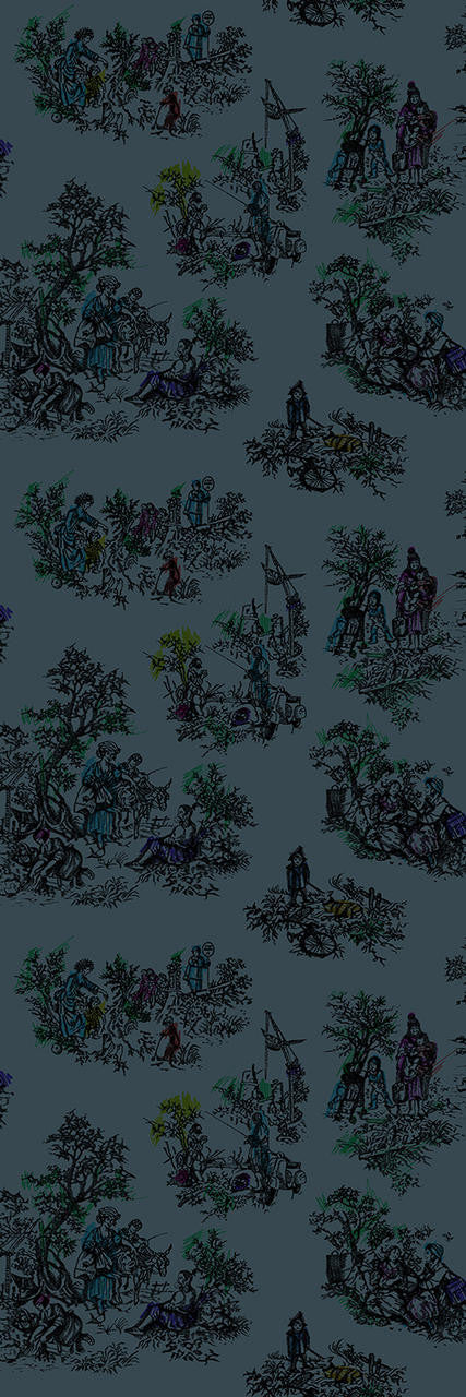 Mineheart Wallpaper Once Upon Our Time Tapete Grün Toile