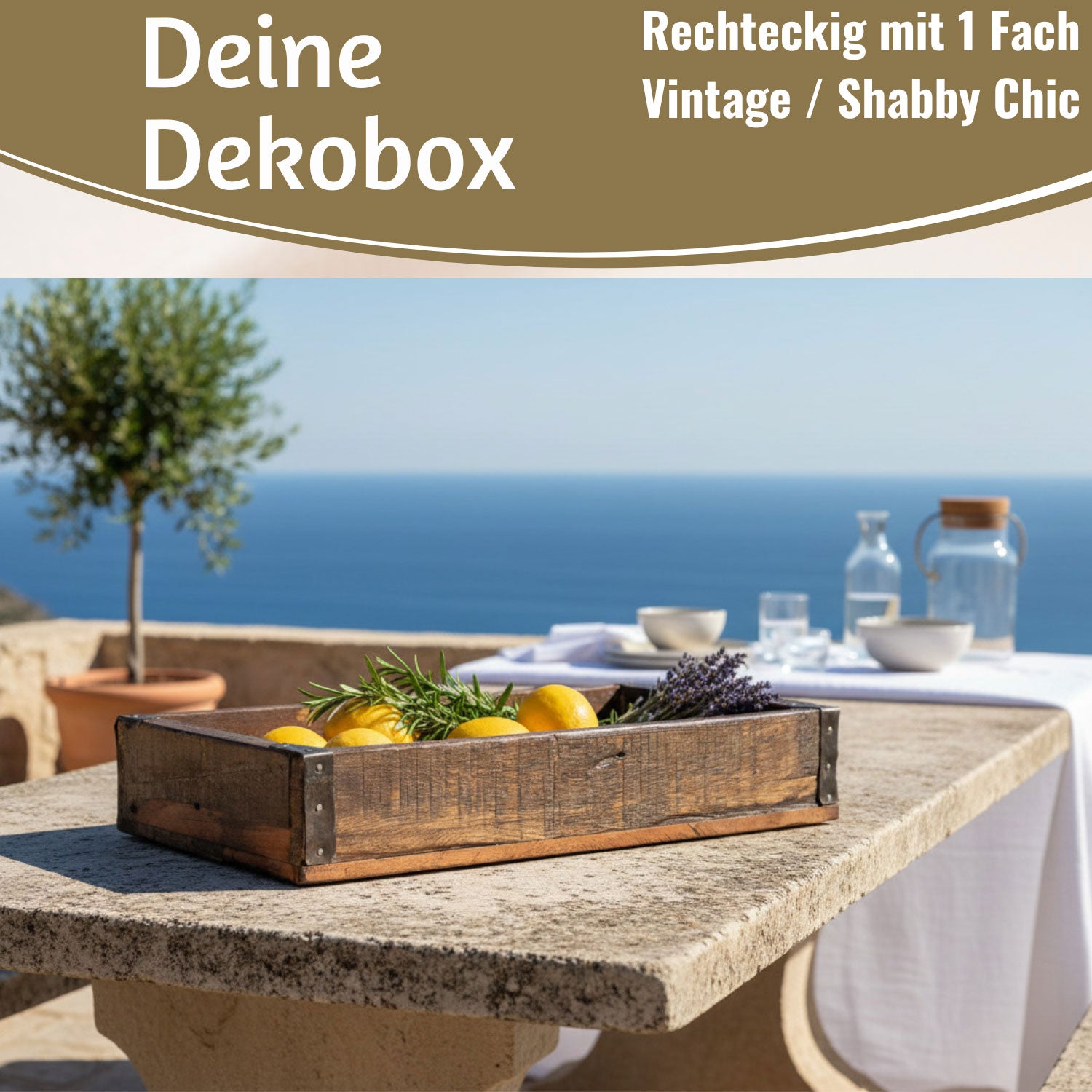 LS-LebenStil Küche & Haushalt Unika Serviertablett Holz 2er Set braun
