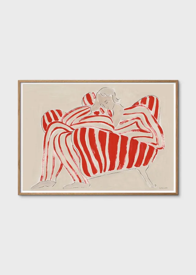 The Poster Club Red Chair Kunstdruck 30x40 cm beige rot