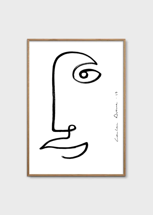 The Poster Club Art Prints Full Moon Poster 30x40 cm schwarz
