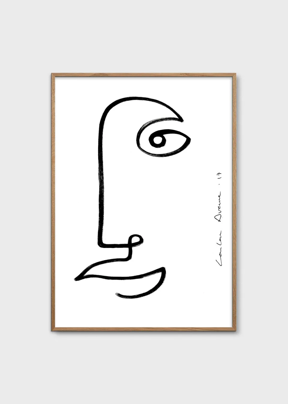 The Poster Club Art Prints Full Moon Poster 30x40 cm schwarz