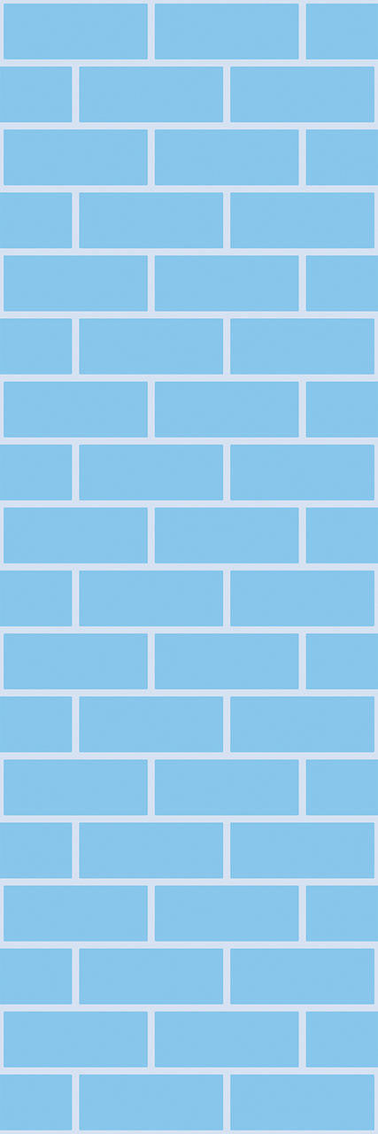 Mineheart Wallpaper Tonal Blue Bricks Tapete blau 10m Rolle