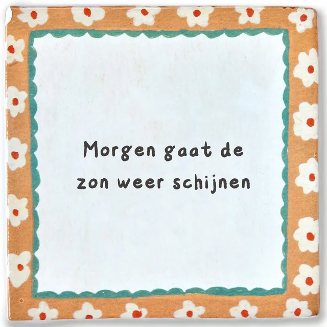 Storytiles Delft blue Midden tussen de madeliefjes Fliese 13x13 pers.