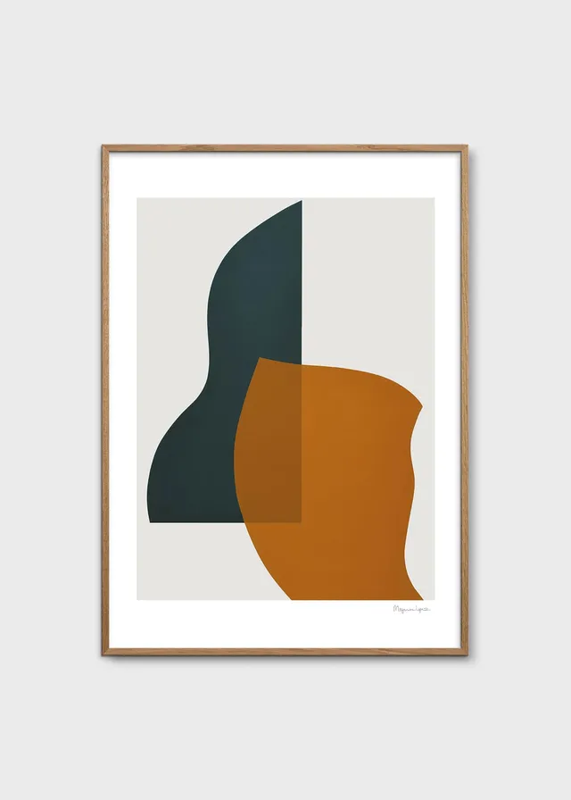 The Poster Club Art Prints Overlap Poster 30x40 cm Blau Orange