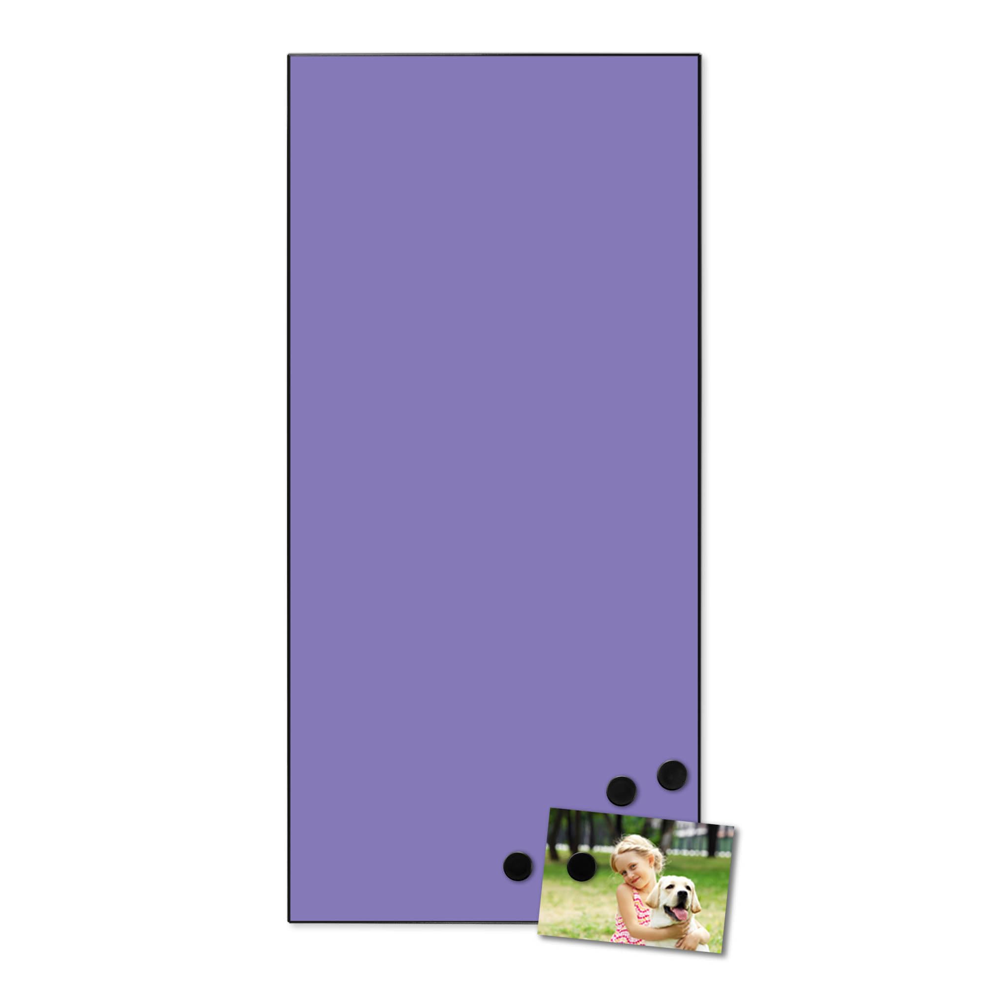 Banjado Magnettafel Metall 37x78cm Magnetwand Lavendel beschreibbar
