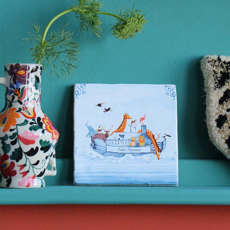 Storytiles Delft blue De ark van t leven Wandfliese S 10x10 cm Arche