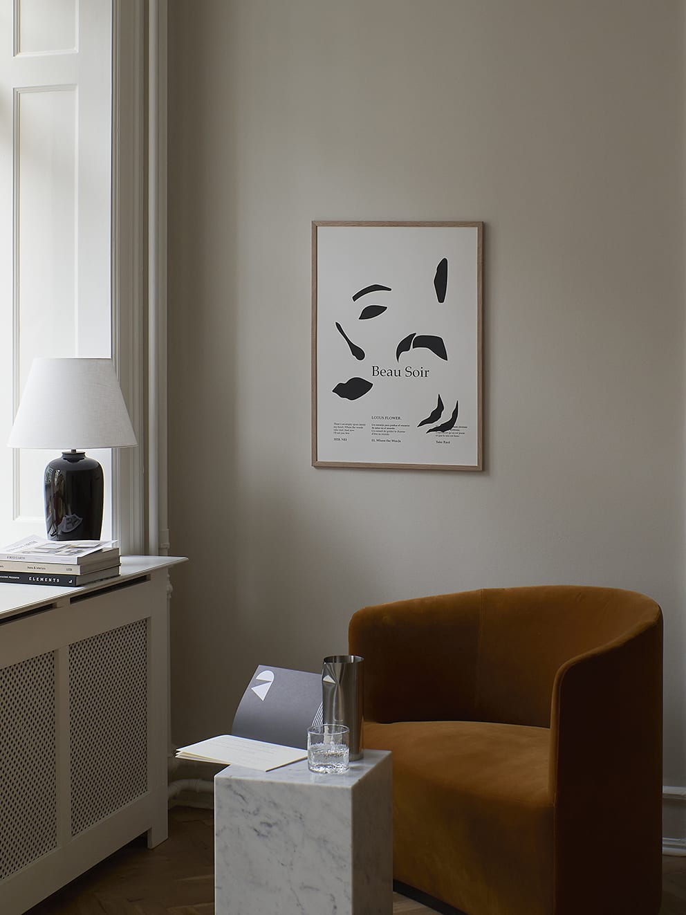 The Poster Club Art Prints Beau Soir Poster A4 beige